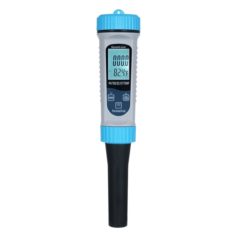 5 In1 PH Meter With BT High Accuracy Measurement Of PH/TDS/EC/CF/Temp Water Testing Kit For Water Hydroponics Lab