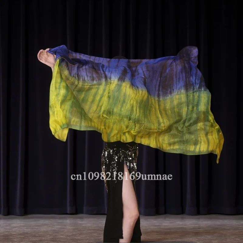 Belly Dance 100% Silk Veil 1 Belly Dance Accessory Belly Dance Veil Shawl Scarf Dance Practice Stage Performance Veil