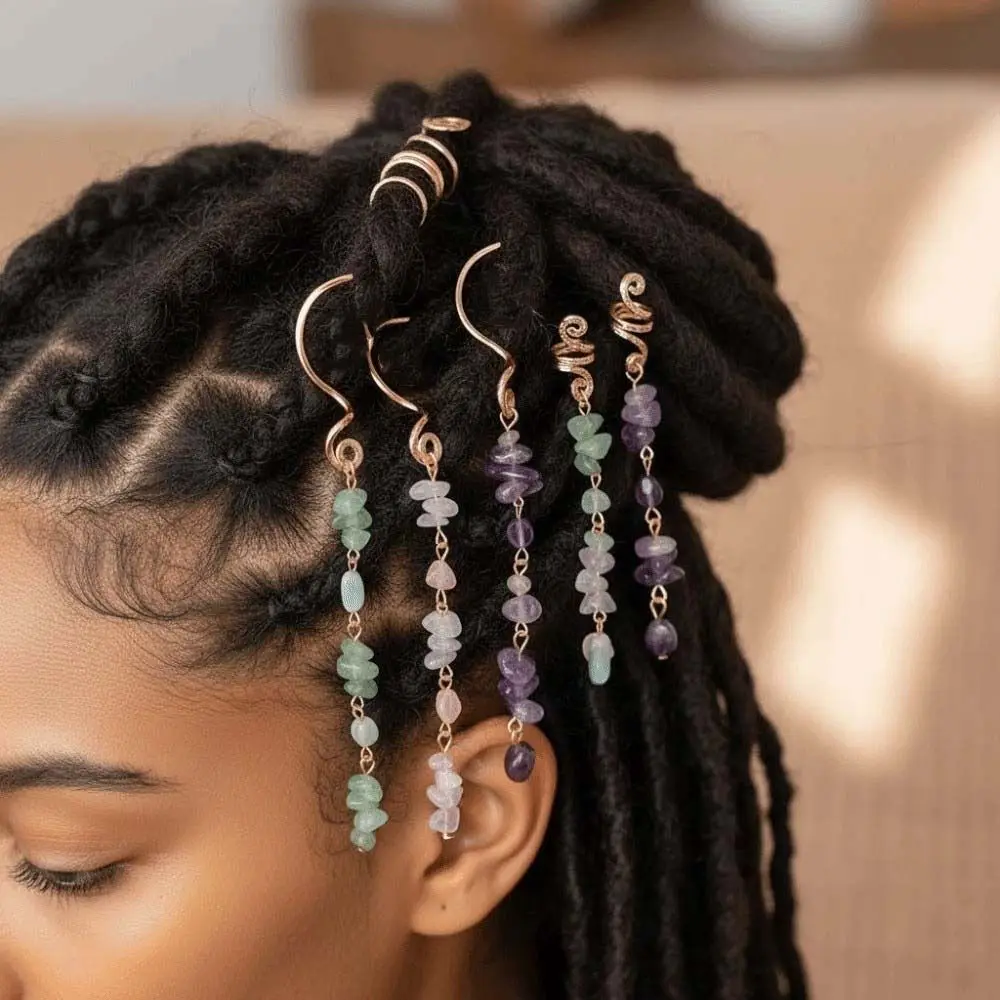 

Аксессуары для укладки волос, дреды, украшения для волос, металлическая коса, головной убор, хип-хоп, висячие дреды, боковой зажим, индивидуальный сладкий