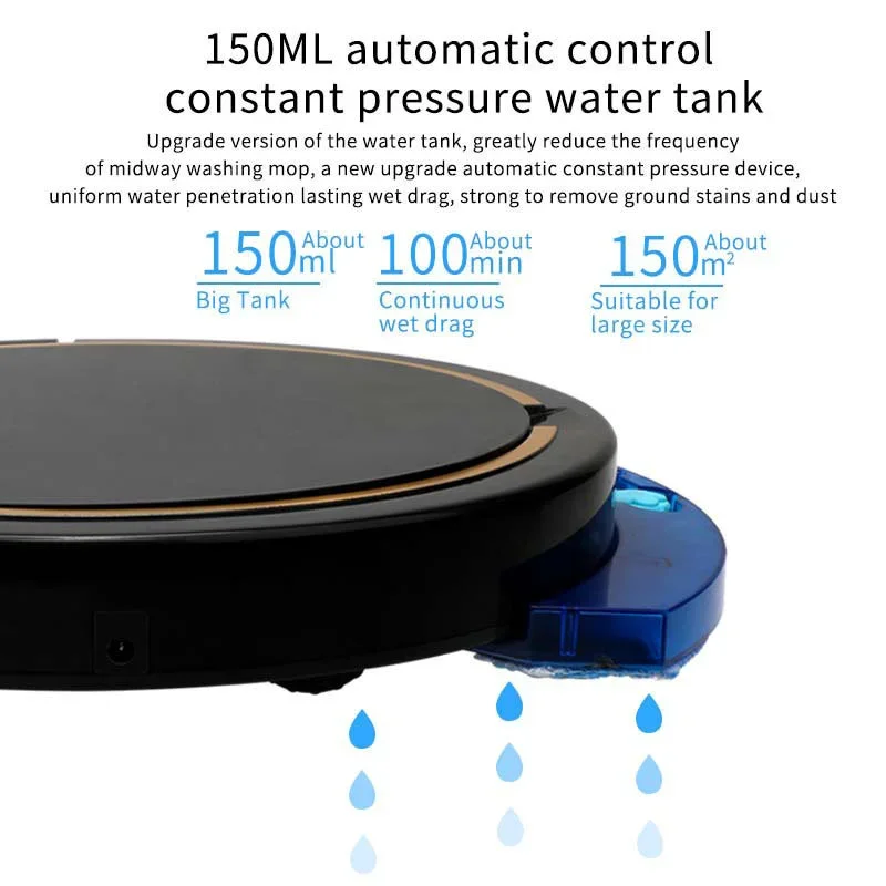 Wireless Smart Vacuum Cleaner App Control USB Rechargeable Automatic Intelligent Anti-drop 2800PA Suction Home Cleaning Sweeper
