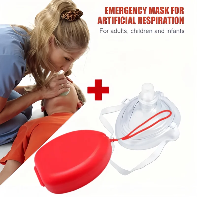 

1Set Car Rescue CPR Mask Emergency First Aid Masks Resuscitator One-Way Valve CPR Face Sheild Survival Mask Outdoor Survival Kit