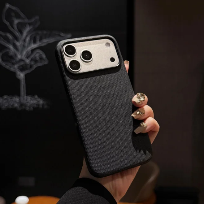 Luxe Tech Woven Magnetische Case voor iPhone 17 Air 16 15 Plus 14 13 12 11 Pro Max TechWoven voor MagSafe Draadloos Opladen Cover