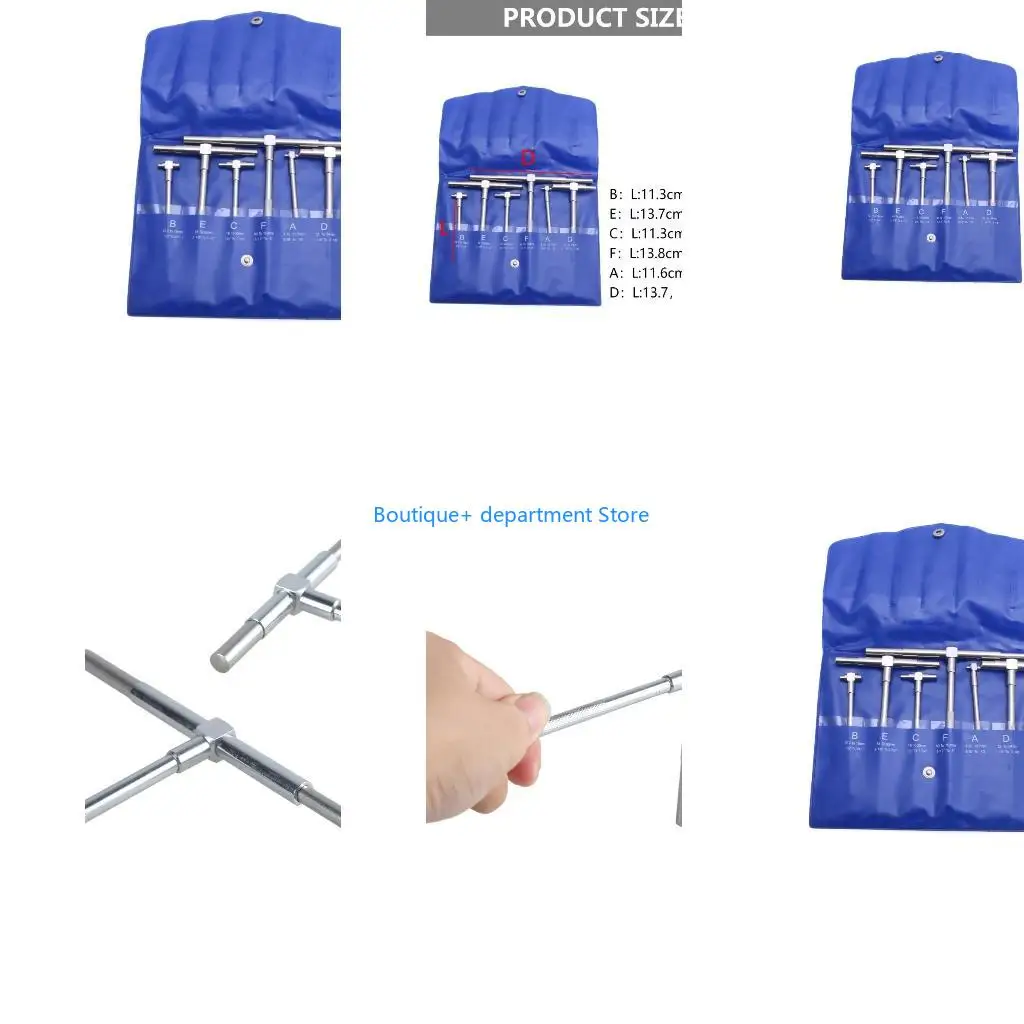 E1PD 6Pcs/Set 8-150mm Telescopic Gauge Set Micrometer Measurement Bore Engineers