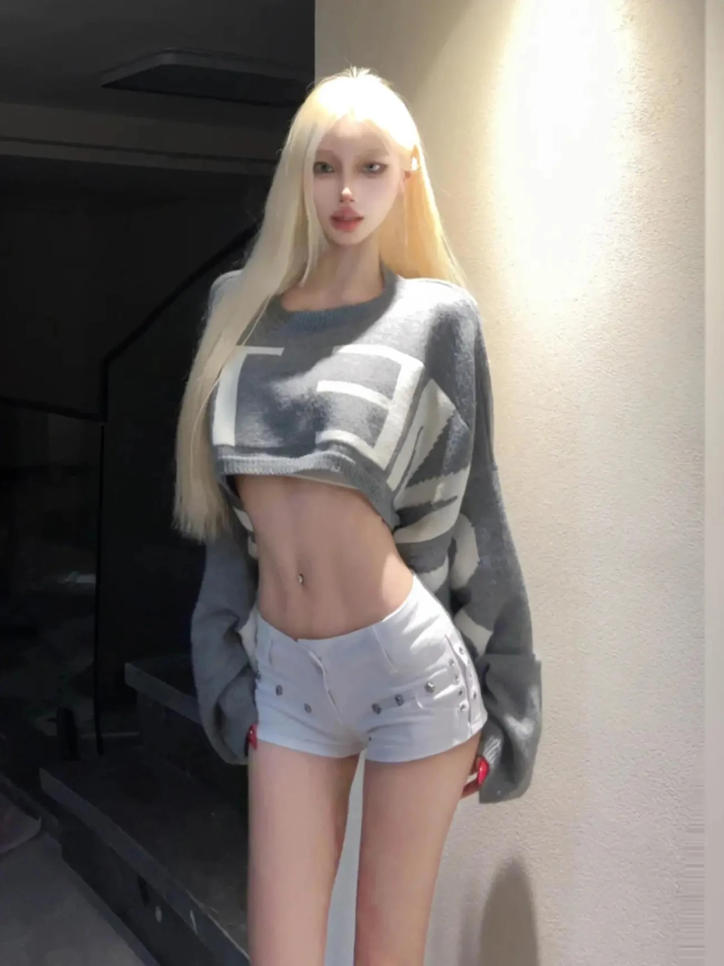 

ey Knitted Sweater Women's Loose Fit Soft Cozy Faionable ort Sle Winter New Arrival Sexy Letter Embroidery Base irt