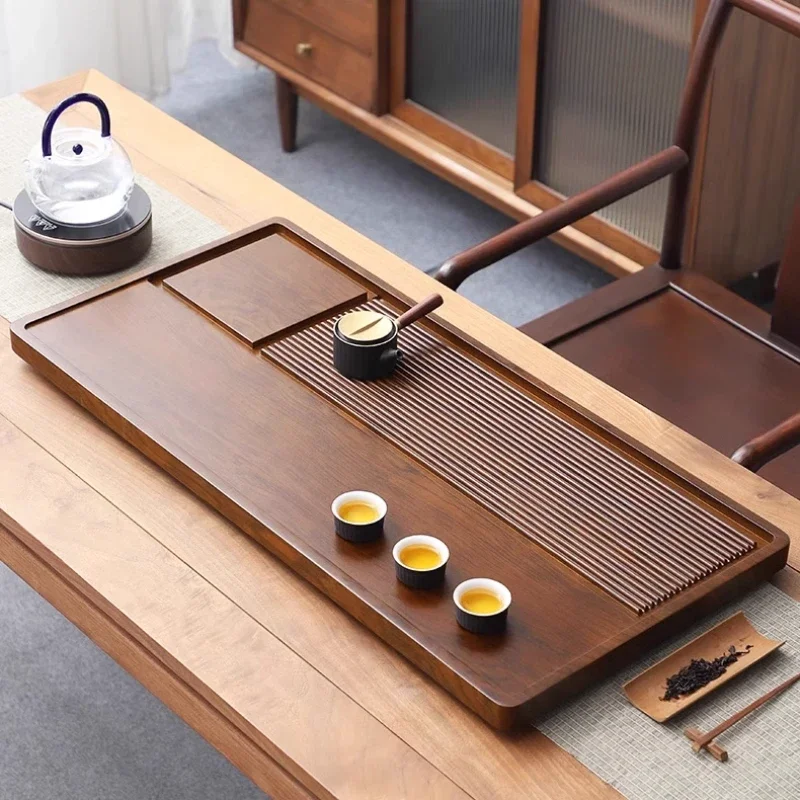 

Rectangle Simple Tea Tray Aesthetics Kung Fu Accessories Decorative Living Room Tea Tray Chinese Bandeja Madera Trendy Furniture