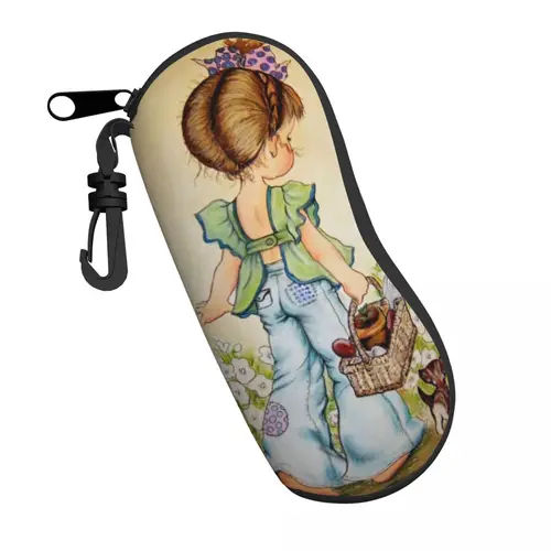 Imagen 2 del producto Funda blanda personalizada para gafas de sol de dibujos animados de Sarah Kay, funda de neopreno con cremallera, carcasa para gafas de niña con flores, caja protectora personalizada para gafas