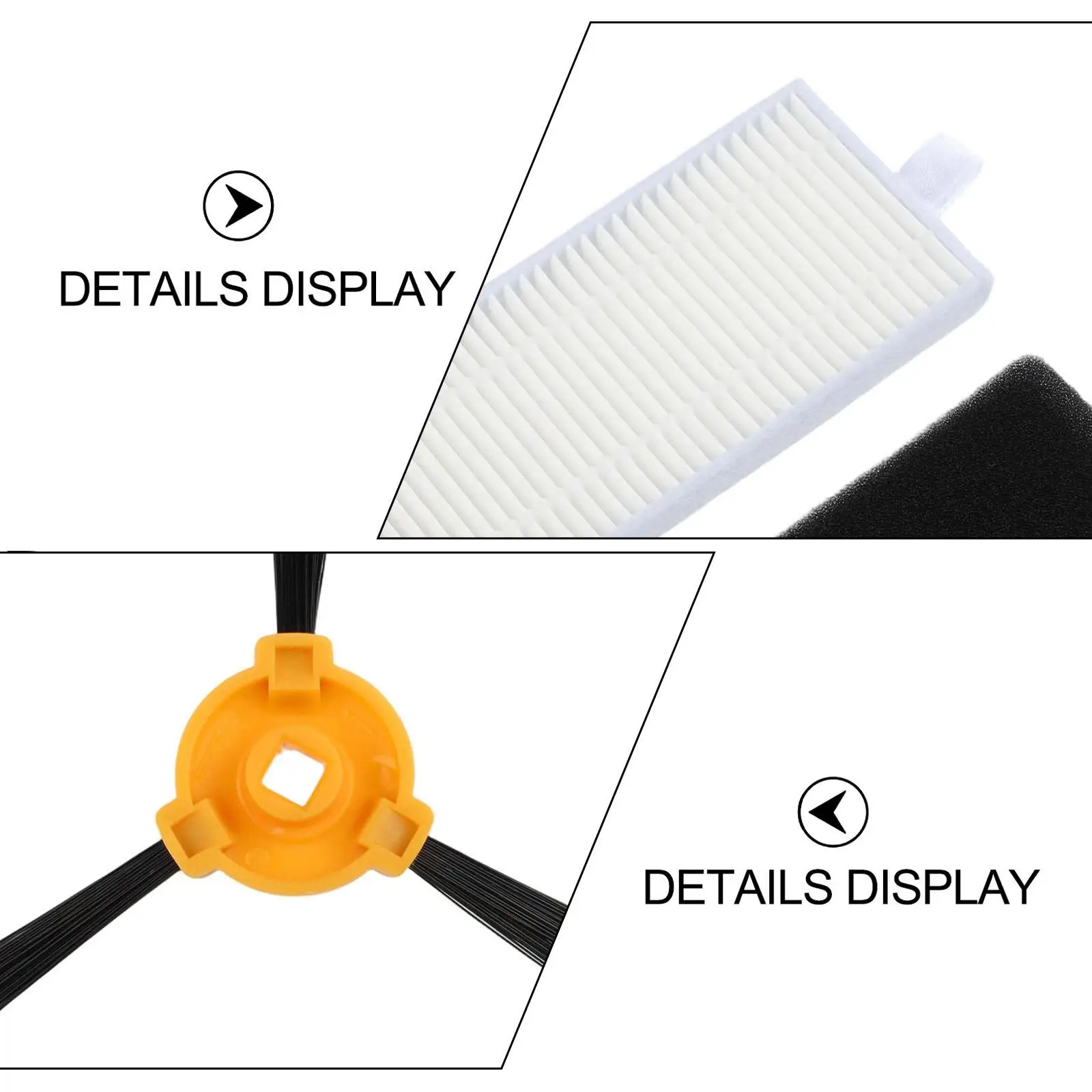 For Conga for m50 / for m50 for X-Treme Vacuum Cleaner Side Brush Filter and Mop Cloth Replacement Set with Multiple Pieces
