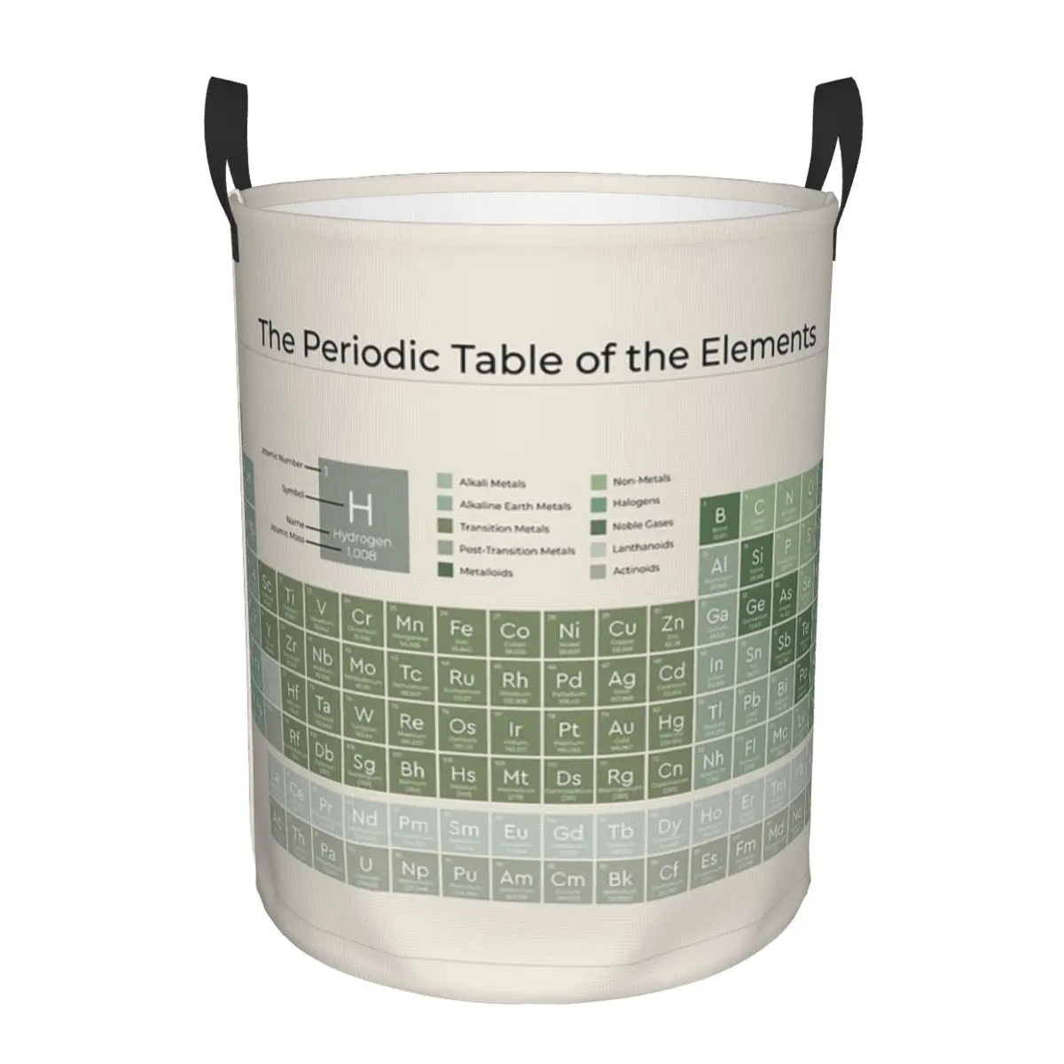 

The Periodic Table Of The Elements Foldable Laundry Baskets Dirty Clothes Toys Sundries Storage Basket Large Bucket For Home Kid