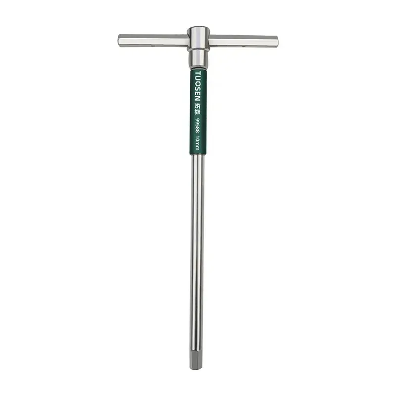 Industrial Long Arm Hex Wrench Set, T-Type Sliding Handle for Extra Leverage in Tight Spaces, for Automotive & Assembly