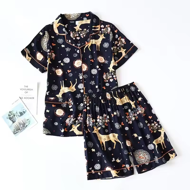 Spring / Summer New 100% viscose long-sleeved trousers ladies pajamas suit 3XL plus size long Sleepwear women's home Nightwear - Image 19