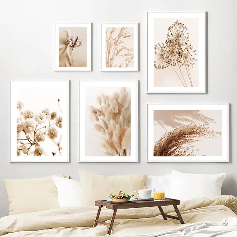 Modern foreign trade plants hay reed dandelion flower bedroom living room decorative painting core picture frame