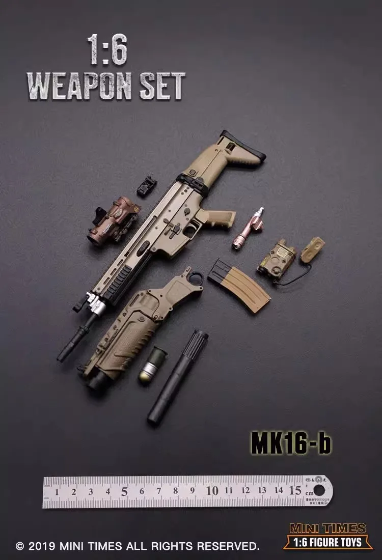 1/6 Soldier Weapon Mini Times Toys MK16 FNSCAR Assault Weapon Model Accessories For 12'' Action Figure In Stock - Image 3