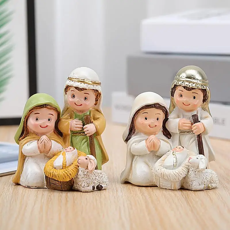 Christmas Nativity Scene Figurines Aesthetic Christian Home Decor Christian Home Decor Aesthetic Nativity Scene Ornaments