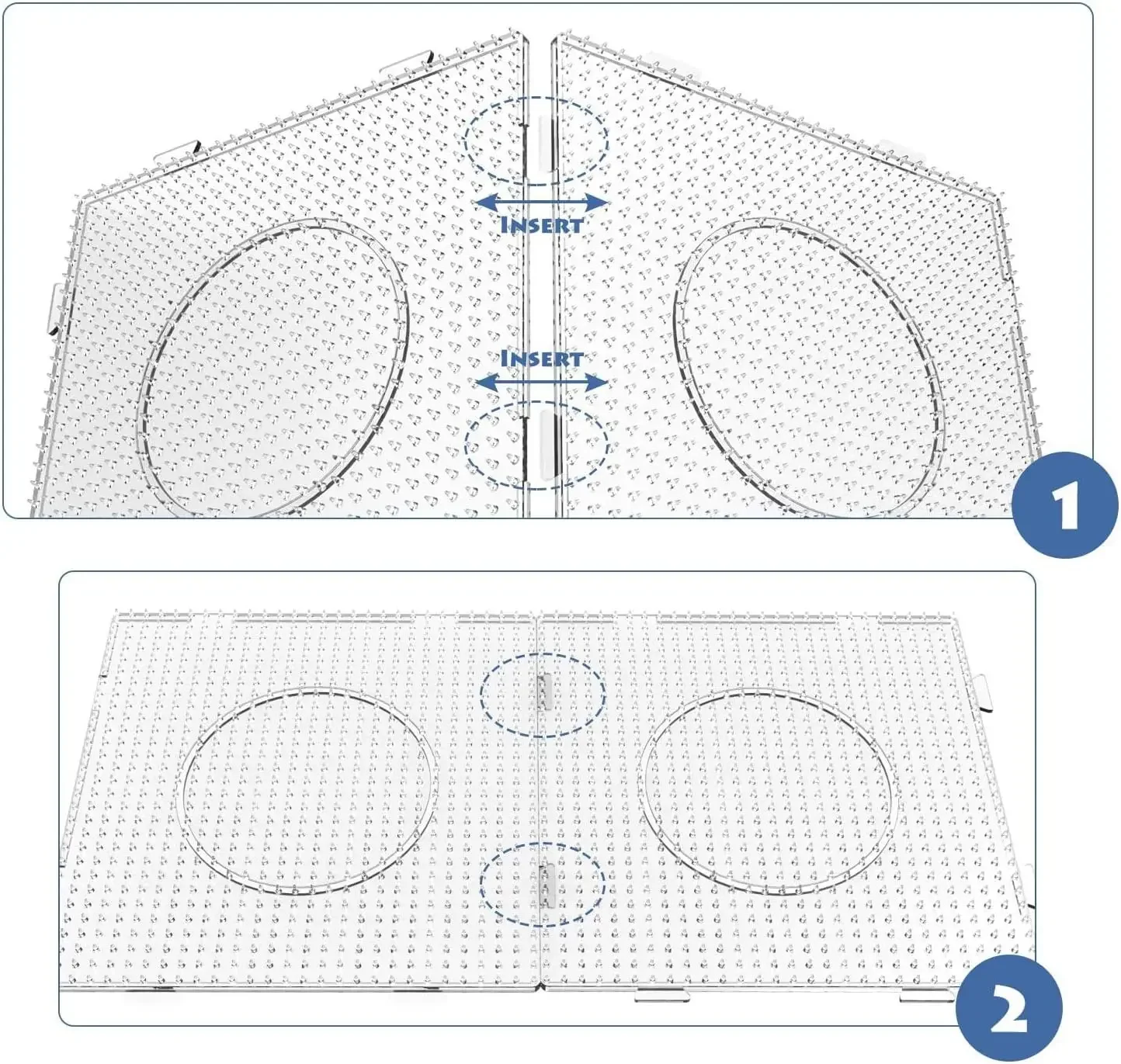 4 sztuki desek koraliki do łączenia 5mm, duże przezroczyste zestawy do pegboardu, z papierem do krojenia prezentów, koraliki Perler Hama narzędzie