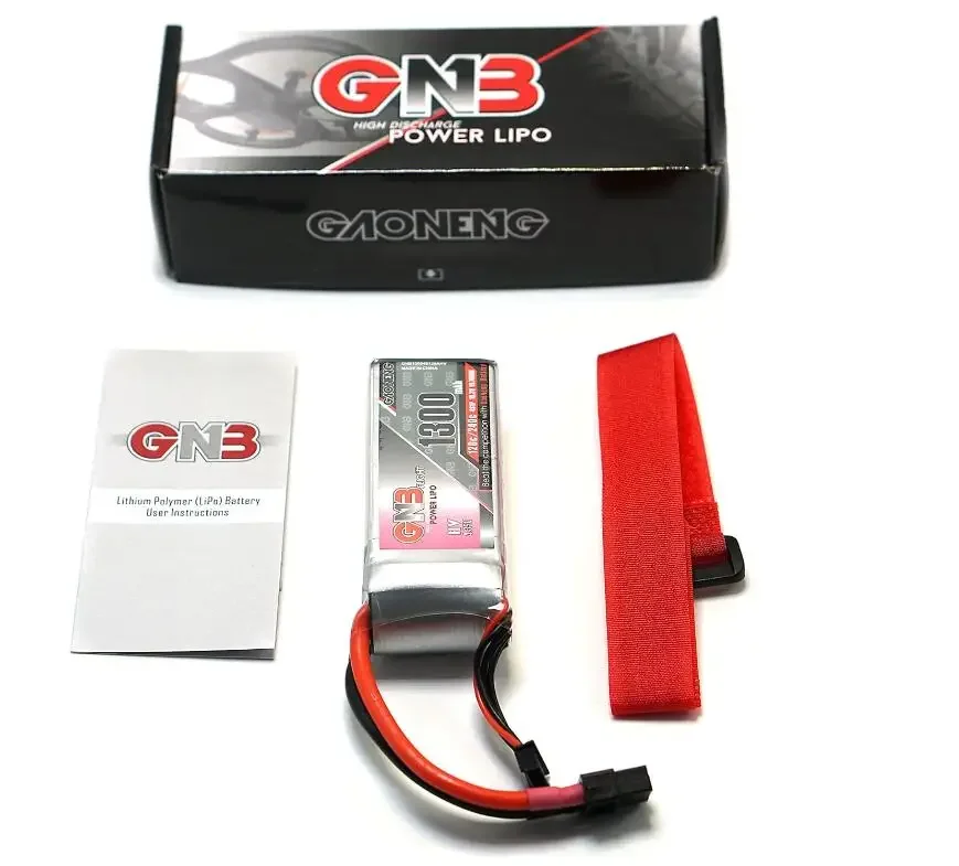 

GAONENG GNB 4S LiPo Battery 120C 15.2V 1300mAh LiPo Battery RC with XT60 for Freestyle RC Drones FPV Airplane High C Rating