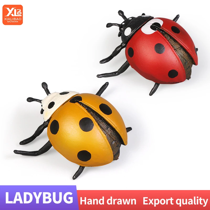 Insect Model Set Simulation Ladybug Wild Animals Action Figures Miniature Science Educational Halloween Toy Kid Gift