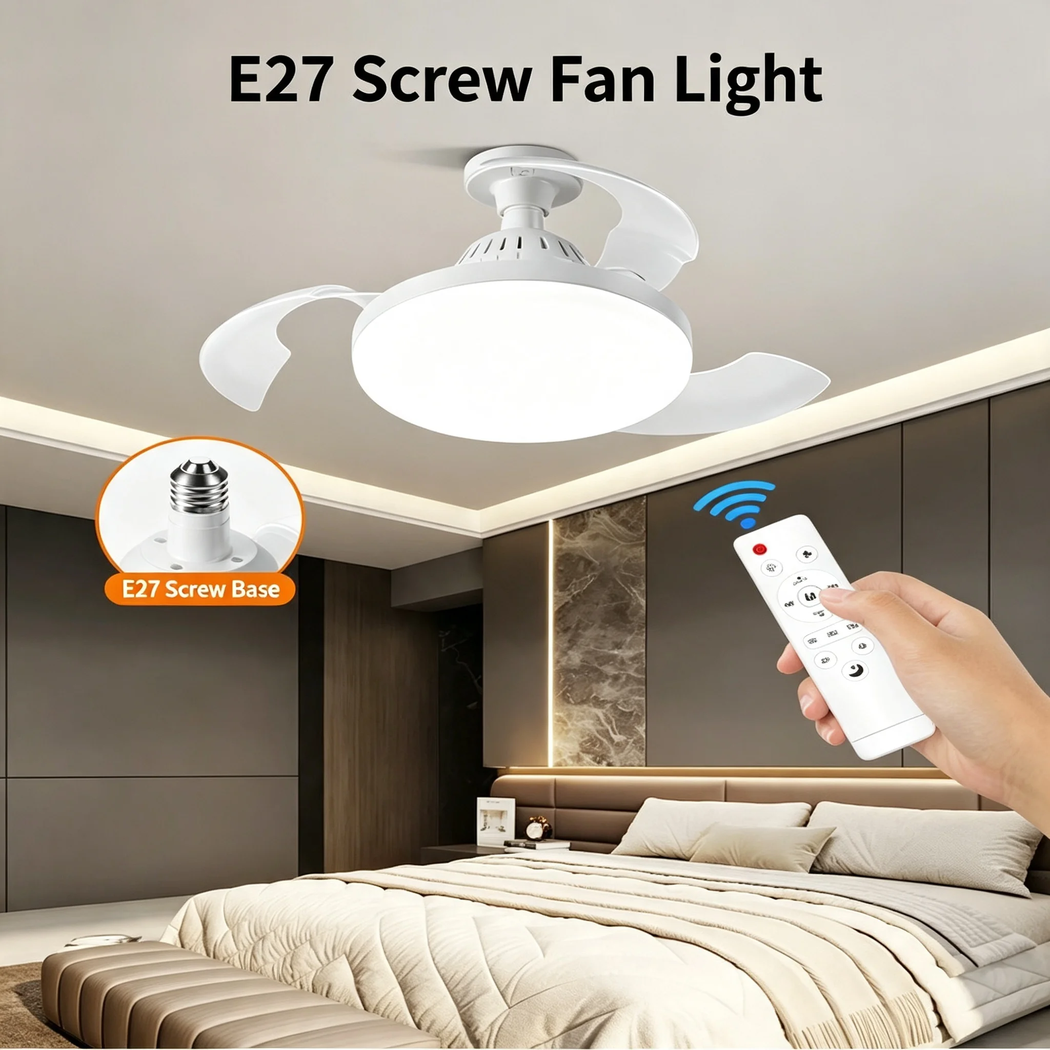 Decor Lighting Ceiling Fans - مروحة سقف تلسكوبية غير مرئية مع