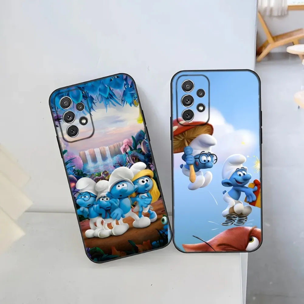 cartoon The S-Smurfs Phone Case For Samsung S21,S22 Ultra,S20,S30 plus,S22 plus,S23,S30 ultra 5G Silicone Cover