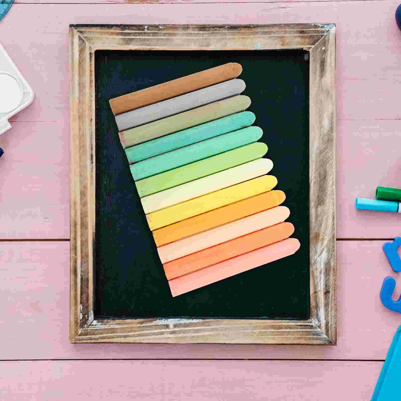 Ensemble de stylos à craie sans poussière colorés pour tout-petits, dessin de question, tableau noir coloré, 24 pièces