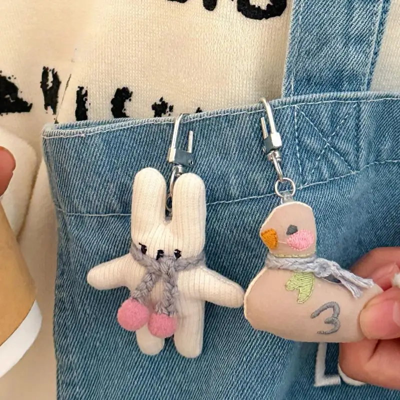 

Брелок-кукла с мультяшным животным, милый кролик, утка, подвесной орнамент, модный универсальный рюкзак, подвеска, украшение, аксессуары, подарок