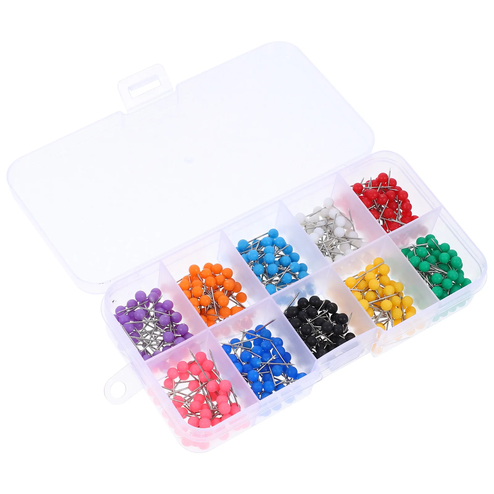 

500pcs Colored Thumbtack Plastic Colorful Drawing Pin Push Pin Set for Maps Calendar 10 Different Colors