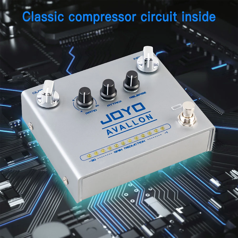 R-19 Guitar Effect Pedal Classic Compressor Effect Pedal with RATIO ATTACK RELEASE Knobs for Guitar Bass Parts Accessories