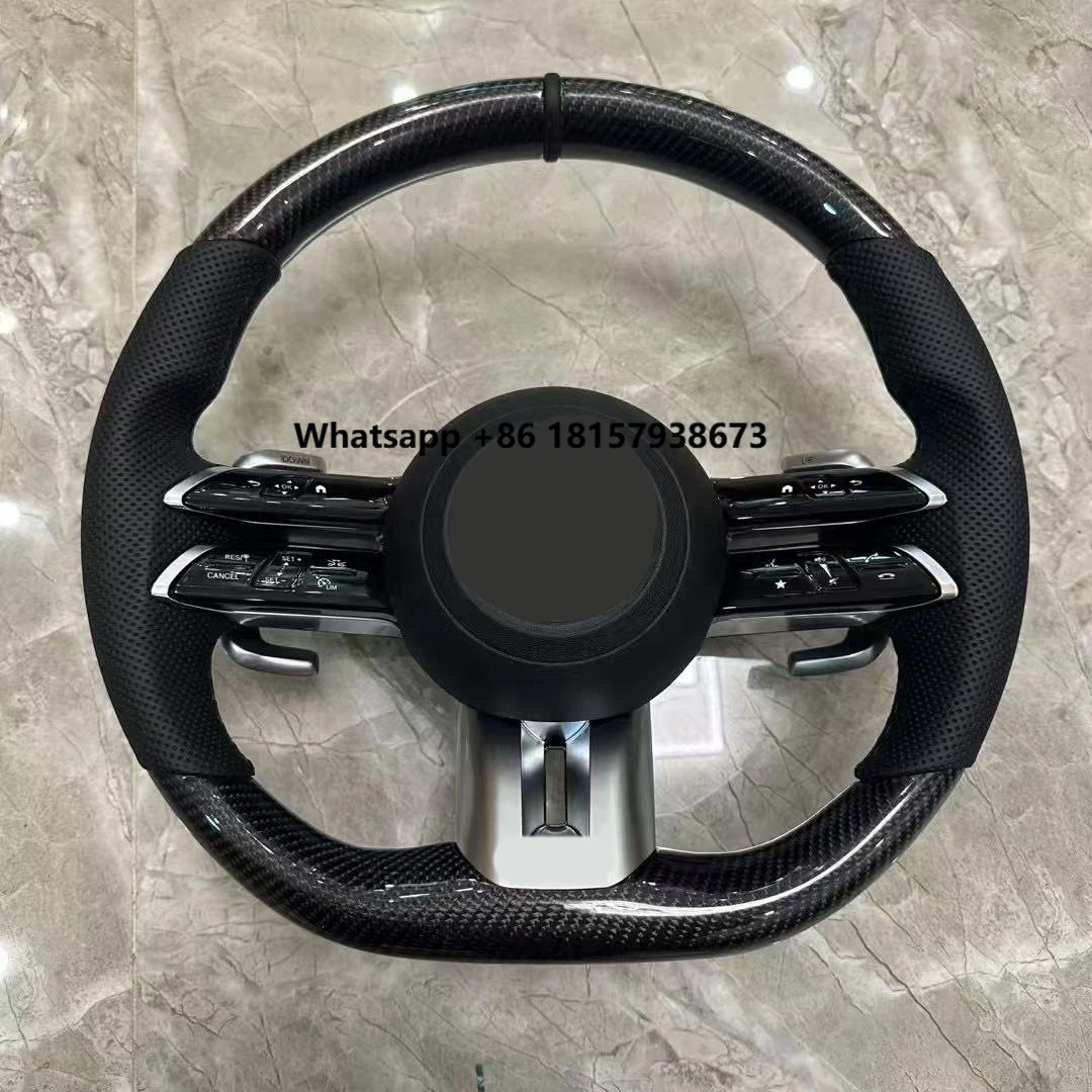 

Кожаный руль из углеродного волокна YLC для AMG C63 S300 S320 S500 G500 G55 G350 W222 W213 W221 W205 W204 E200 E63