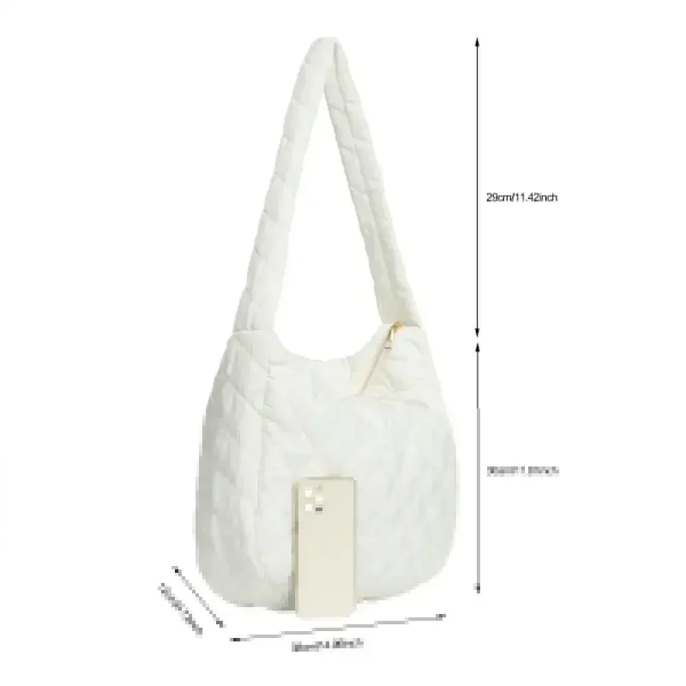 PPW2-Sac Fourre-Tout Matelassé de Grande Capacité pour Femme, observateur, Chaud, en Coton Rembourré, à Carreaux, Sous les Bras, pour l'Hiver