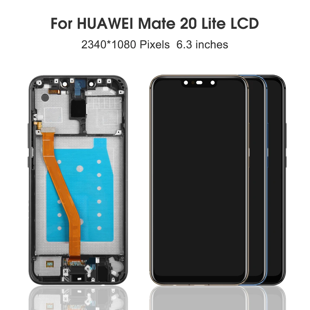 For HUAWEI Mate 20 Lite 6.3\'\'For SNE-AL00 LX1 LX2 LX3 INE-LX2 LCD Display Touch Screen Digitizer Assembly Replacement