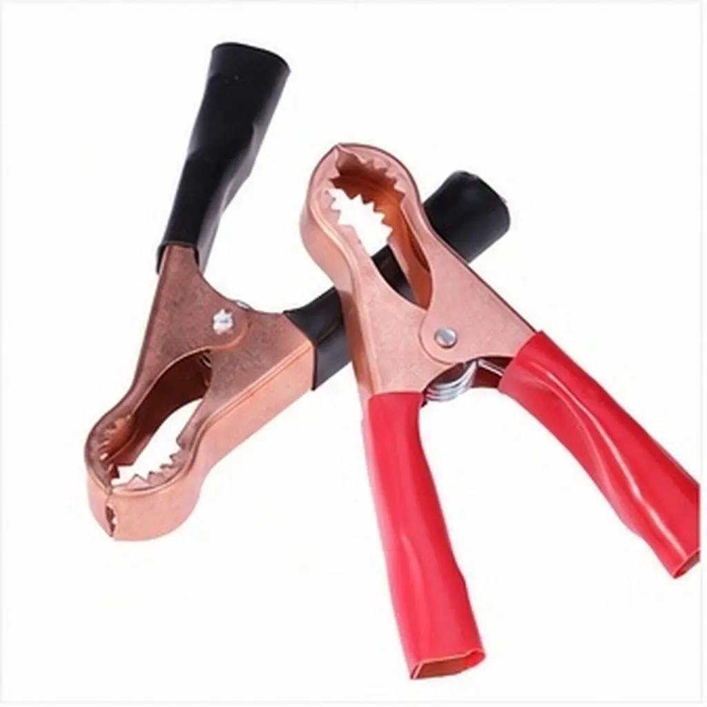 2Pcs Battery Clip Connector Copper Plated Insulated Clamps for Automotive Circuit Charging Battery Clips