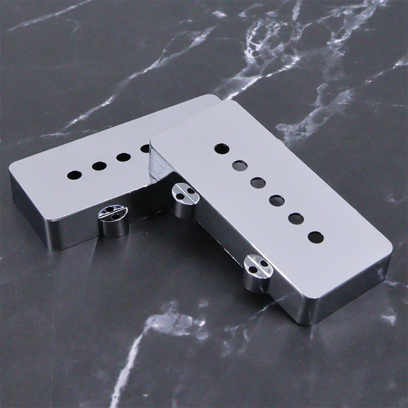 2Pcs Silver Guitar Pickup Covers Plastic Replacement Parts for Jazzmaster Electric Guitar Pickguard & Sound Enhancement