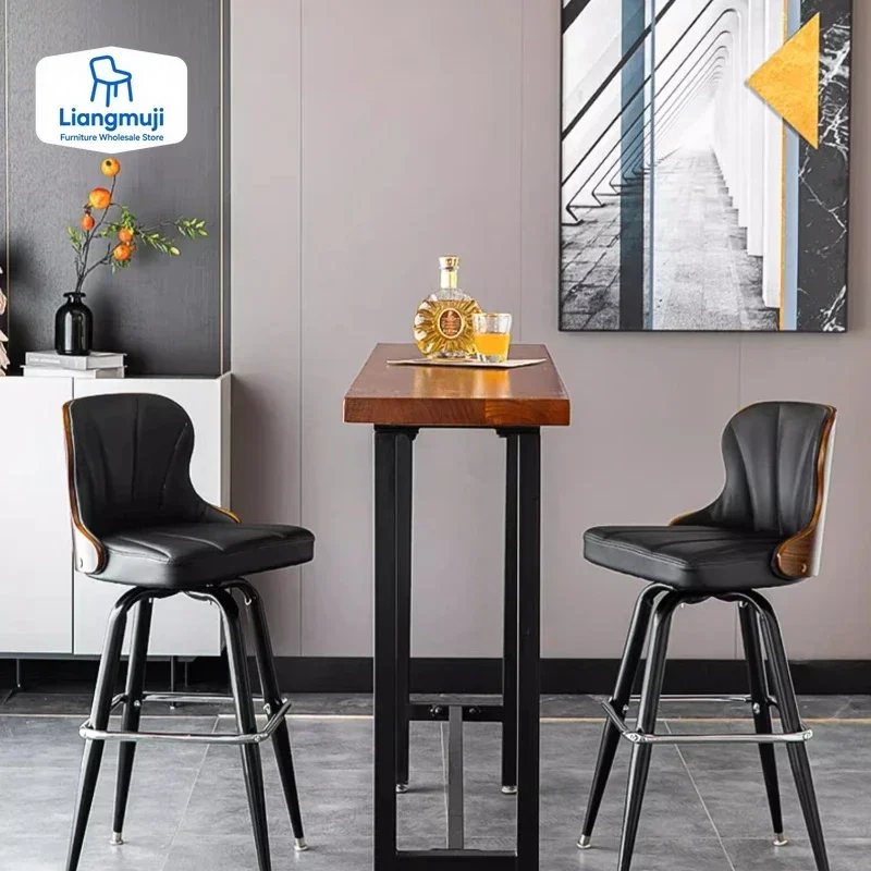 

Design Minimalist Bar Stools Aesthetic Modern Comfortable Ergonomic Relaxing High Chairs Nordic Unique Sillas De Bar Furniture