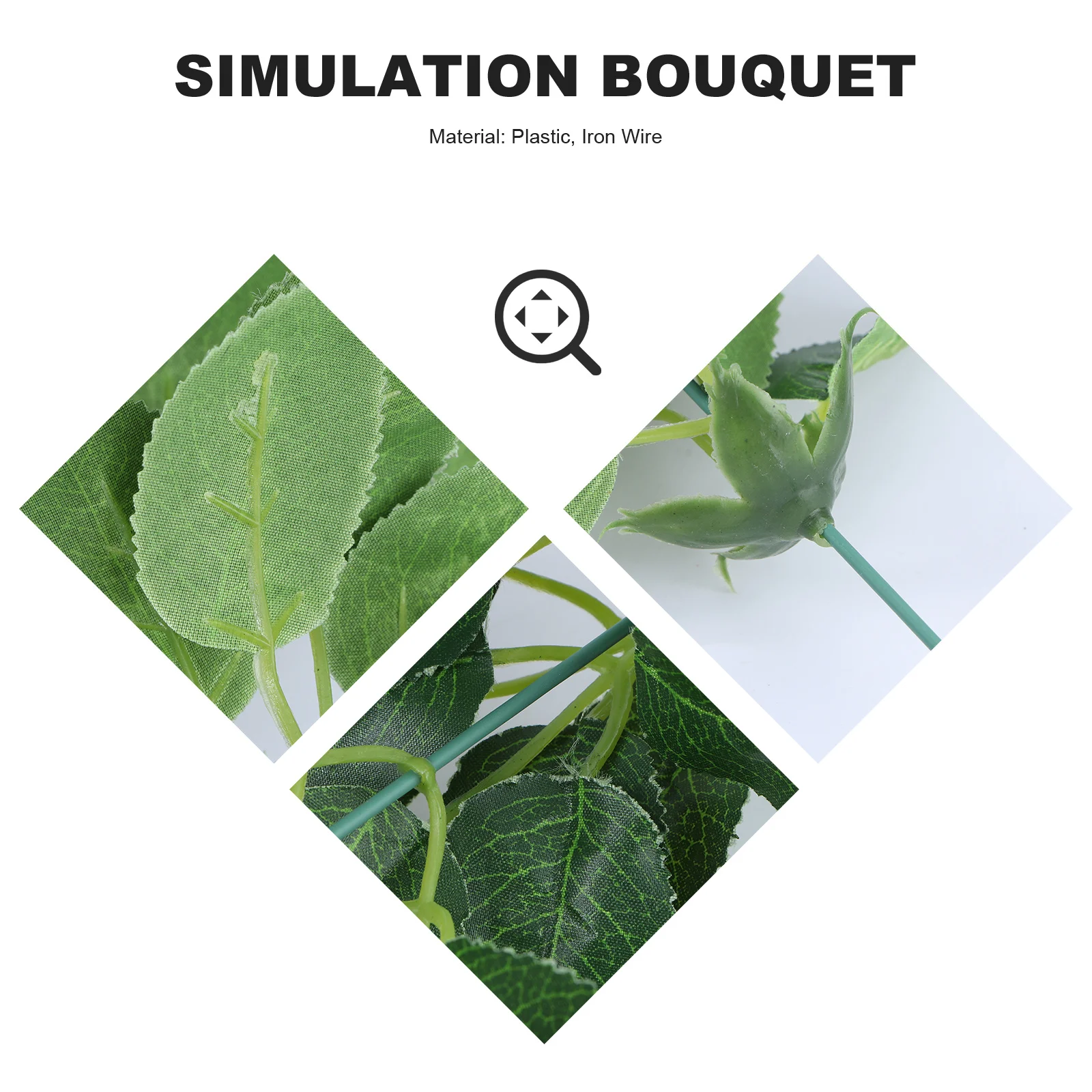 ลวดเหล็กสีเขียว 90 ชิ้น สำหรับทำดอกไม้ปลอม งานฝีมือ วัสดุทำใบไม้ปลอม ลวดผูกดอกไม้ DIY