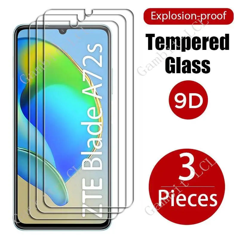 3PCS Tempered Glass For ZTE Blade V41 Smart 6.75 BladeA72s A72s A72 S Optus X Max V41Smart OptusXMax Screen Protector Cover Film