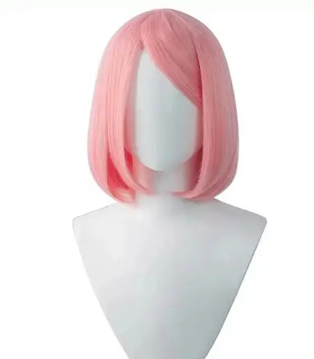 Anime Cosplay Perruque Courte avec Frange pour Homme et Femme, Cheveux Raides, Degré de Chaleur, Fibre Synthétique pour Ha