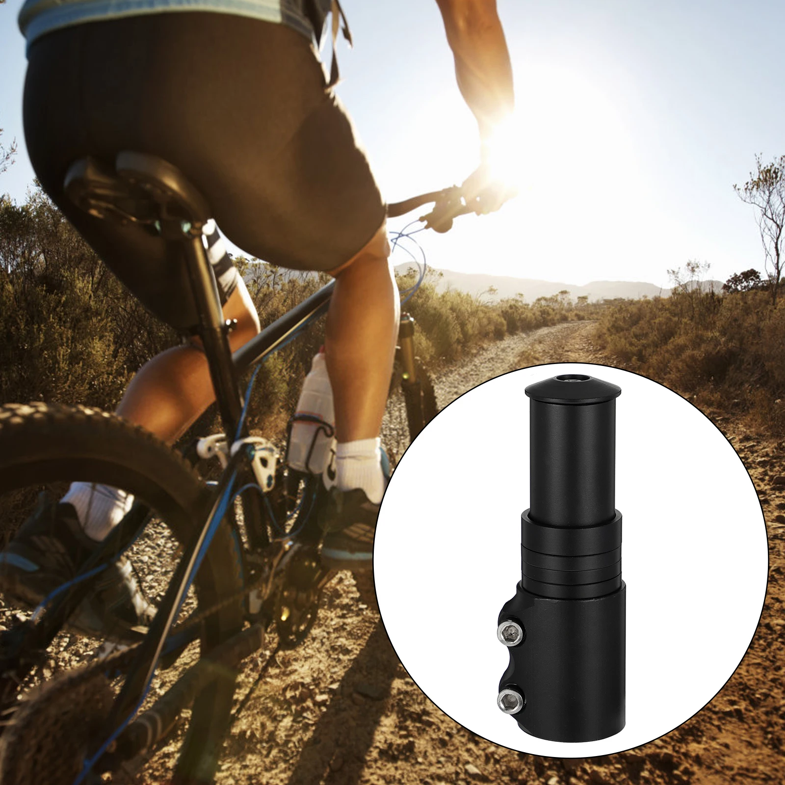 

1PC Alloy Bike Handlebar Riser Fork Stem Adjustable Distance Stem Raiser Easy Install Adapter for Mountain