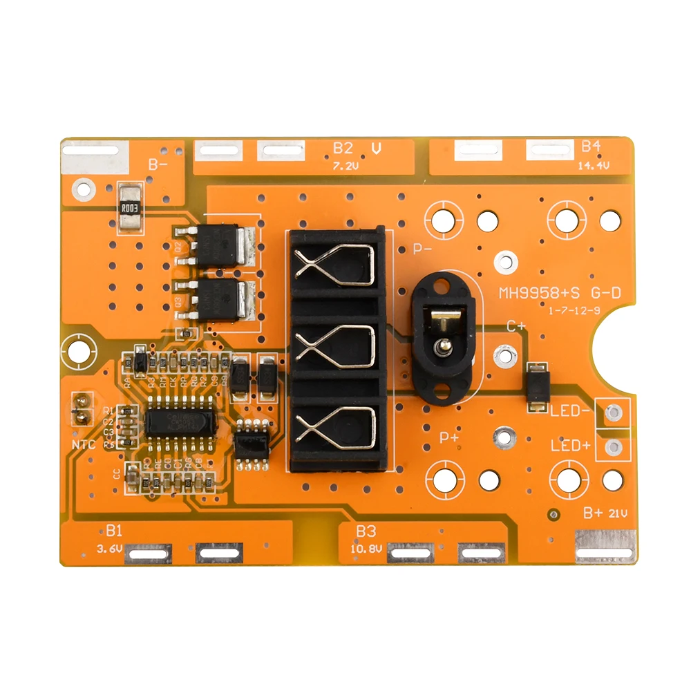 5S 21V 18650 Lithium Battery Charge Board Over Temperature Protection DC Plug BMS PCM Charge Protection Module For Electric Tool