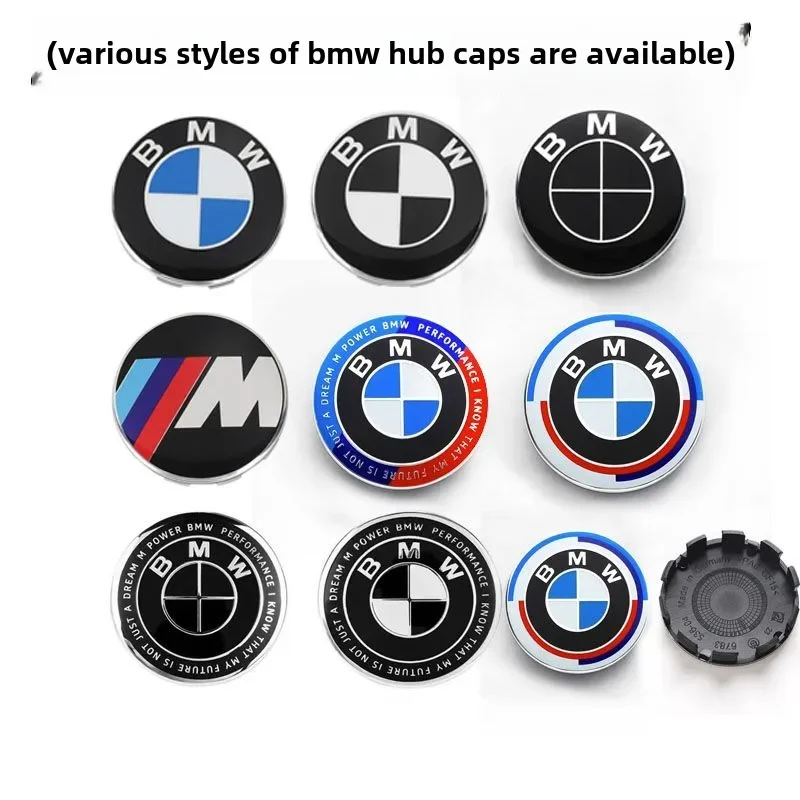 4 Uds 56mm 68mm logotipo azul tapas centrales de rueda de coche insignia de cubierta de cubo para BMW E30 E87 E81 E82 F30 F31 F32 F33 F35 F36 G21 G28 G31 G38