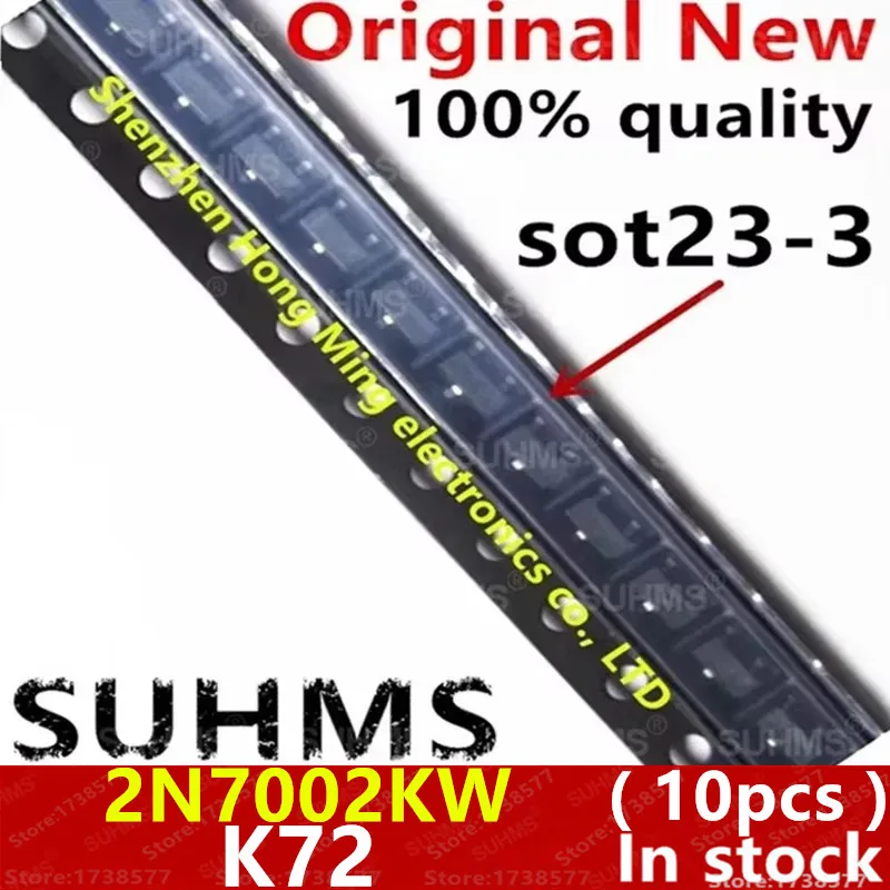 (10piece)100% New 2N7002KW K72 sot-323