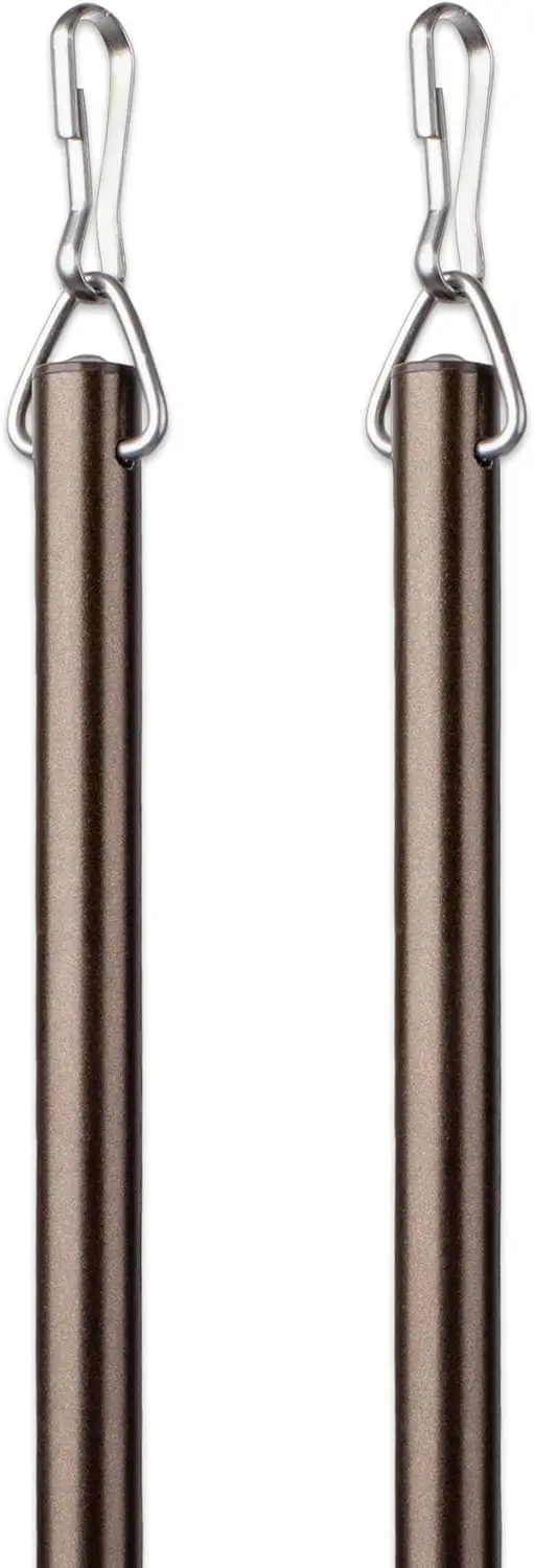 de aluminio con herrajes de acero inoxidable para cortinas, cortinas y cortinas divisoras de habitación, 48 pulgadas, bronce me