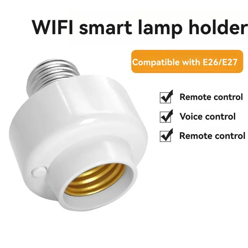 2025 Trend Wifi E26 E27 Smart Wiring-Free Lamp Holder App Remote Control Timer Support Alexa/Google Home And Other Voice Control