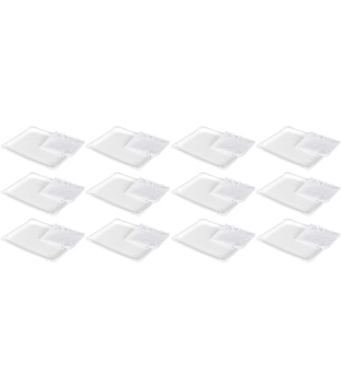 Tradienur - Pack of 6 trays and rectangular doilies-cardboard making including 100% recyclable openwork-