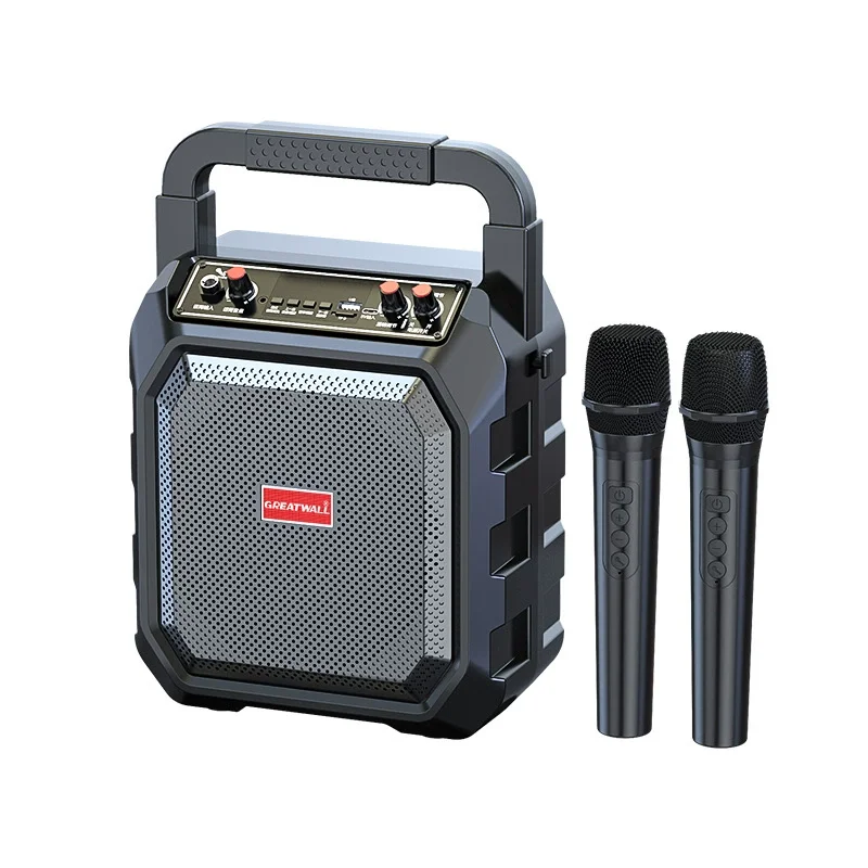 Portable karaoke Bluetooth speaker equipped with microphone, portable and suitable for outdoor and holiday gatherings