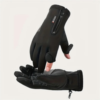 FLOWERS SPRAL Winter Fishing Gloves for Men & Women, Cold Weather Windproof Touchscreen Warm Cycling Gloves for Ski Motorcycle ﻿