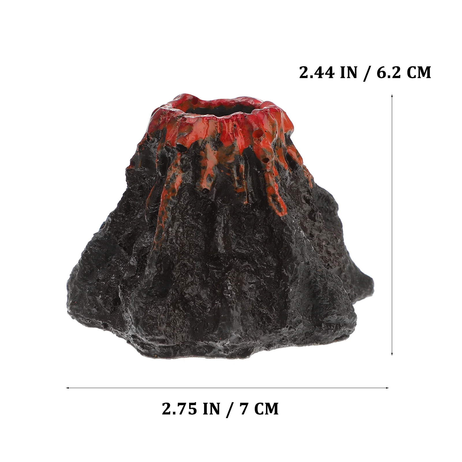 Aquarium Volcano , Tank Decoration Volcano Ornament, Aquarium Air for Tank