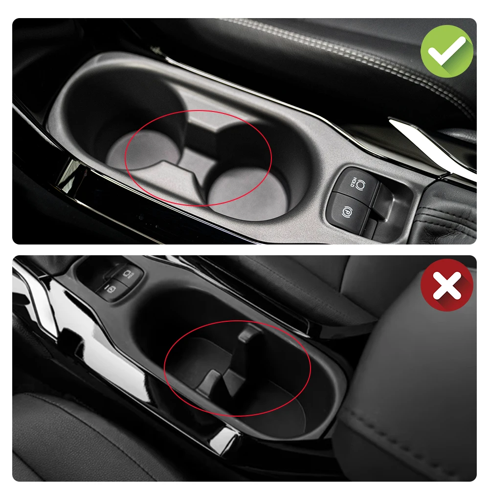 For Toyota Corolla 2019-2025 Corolla Cross 2021-2025 Center Console Silicone Cup Holder Liner Wear-Resistant Storage Pad