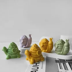 Turtle Silicone Mold Snail Aromatherapy Candle Resin Plaster Ornament Molds Handmade Soap Candle Making Supplies