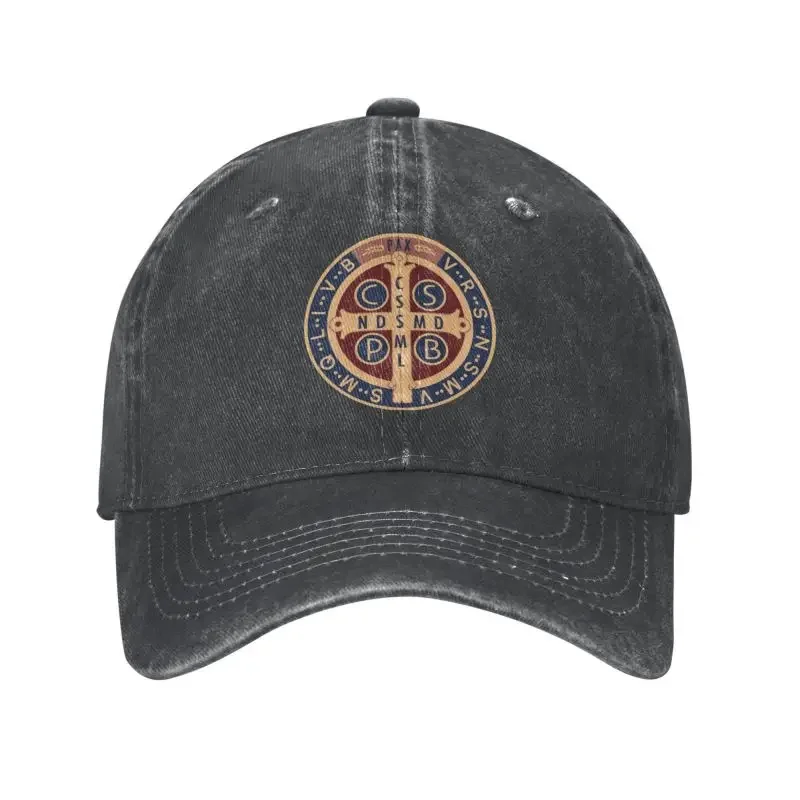 

Y2K Fashion Cotton Benedict Medal Baseball Cap Women Men Custom Adjustable Adult Jesus Catholic Dad Hat Hip Hop