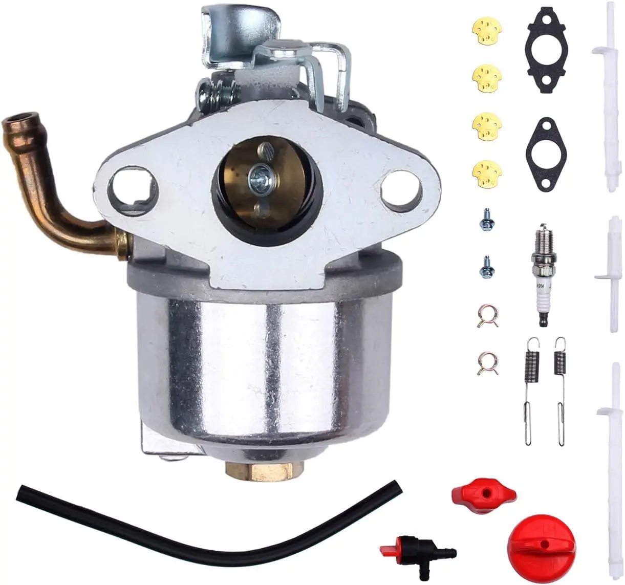 New Carburetor Primer Bulb Fuel Line Spark Plug Kit Compatible With 594015 594014 593358 590907 798918 794588 794197 791955