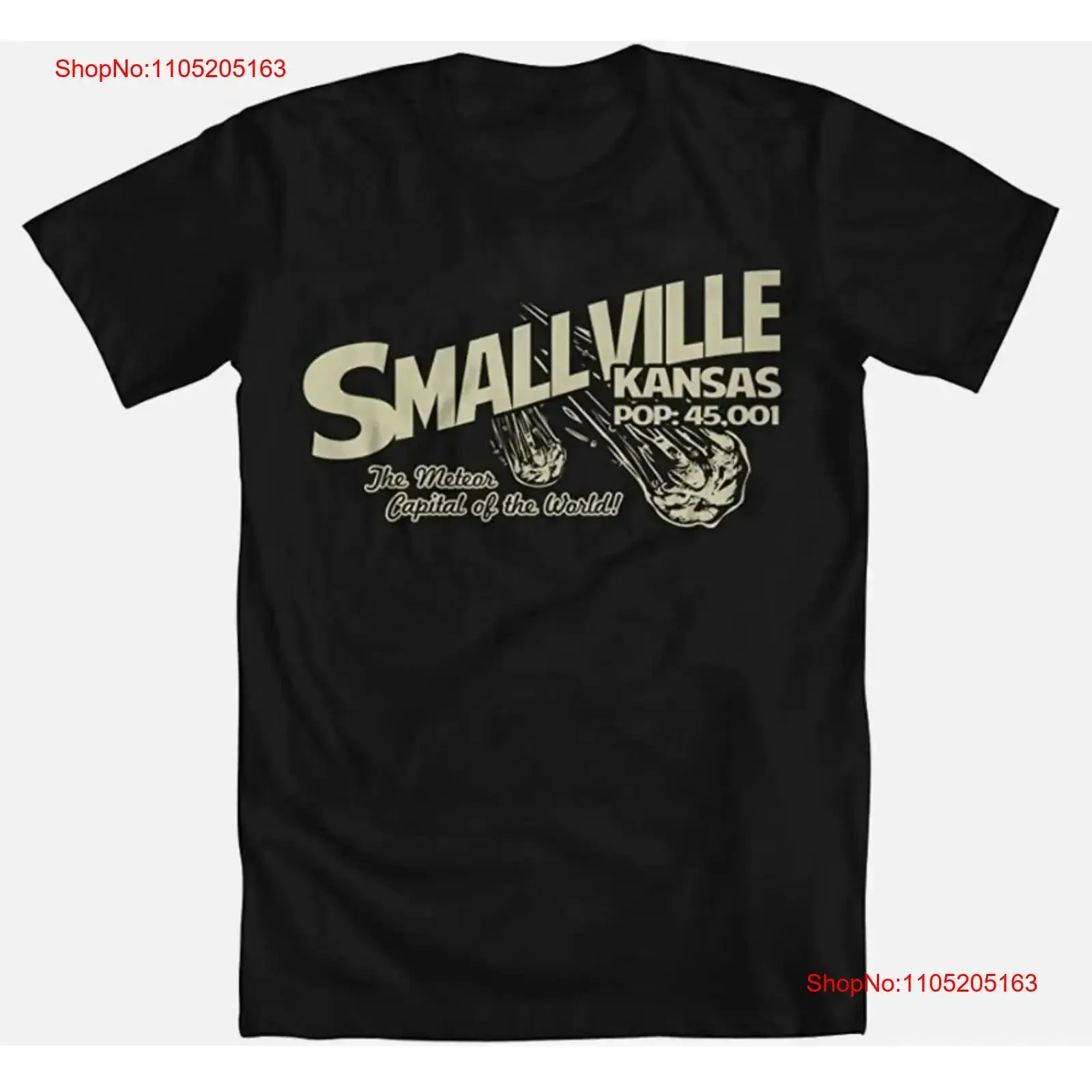 Smallville Kansas The Meteor Capital Of World Camiseta engraçada vintage lavada casual versátil moda top para uso diário